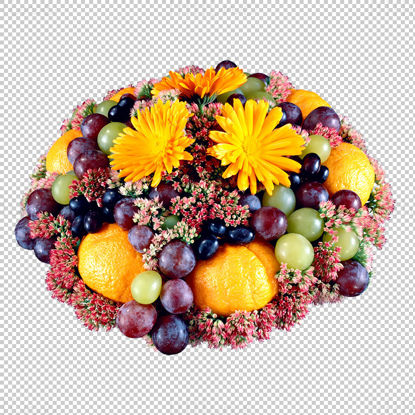 Decorative fruit basket png