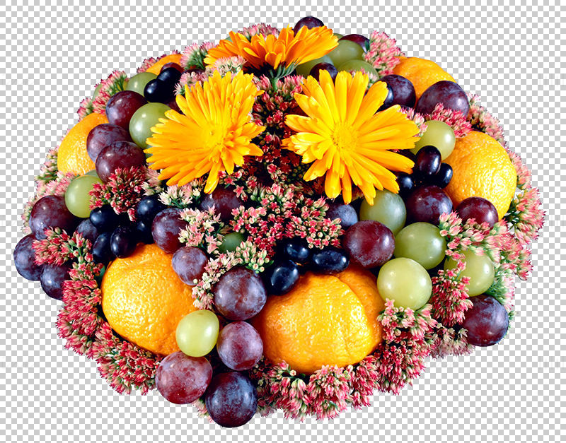 Decorative fruit basket png