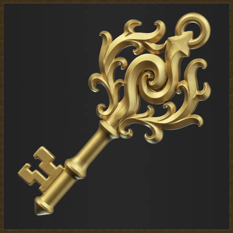 مدل چاپ سه بعدی طرح جواهر تزئینی طرح کلید