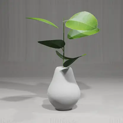 نموذج نباتات الزينة ثلاثي الأبعاد