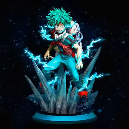 Deku e Eri Impressão 3D Modelo STL