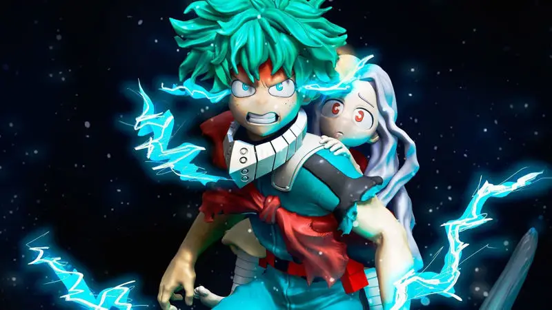 Deku e Eri Impressão 3D Modelo STL