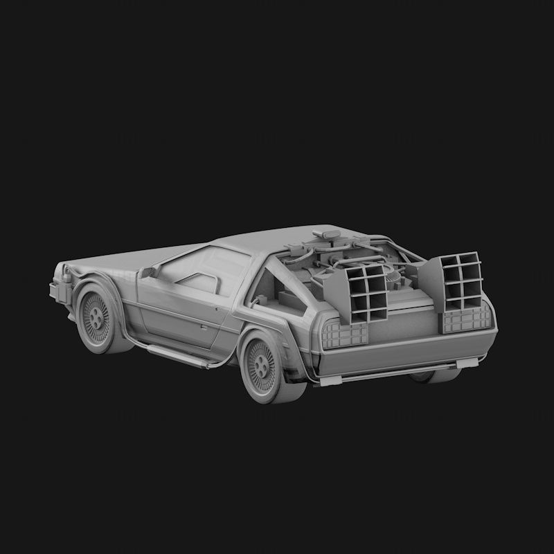 DeLorean 3d printing model STL
