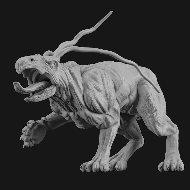 Demon Dog Chimera 3d printing model STL