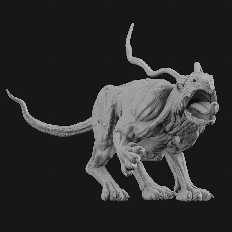 Dämonenhund Chimera 3D-Druckmodell STL