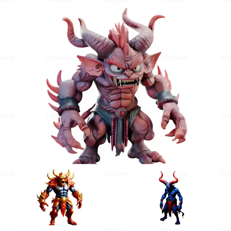 مجموعه Demon Lords - سری مدل های چاپ سه بعدی شخصیت فانتزی