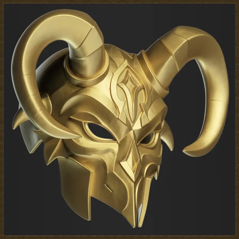 悪魔のマスク戦士ヘルメット3Dプリントモデル