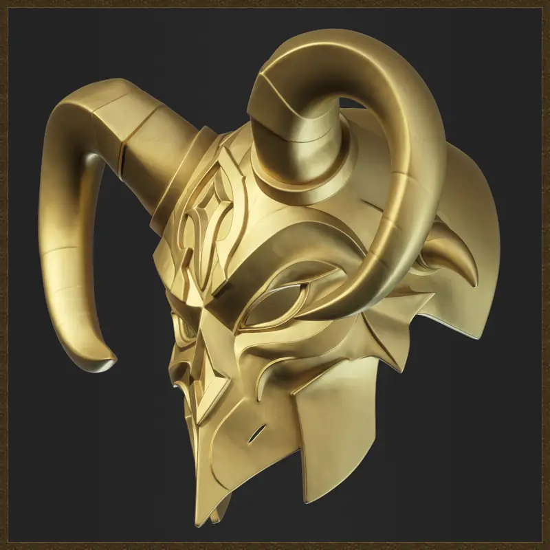 悪魔のマスク戦士ヘルメット3Dプリントモデル