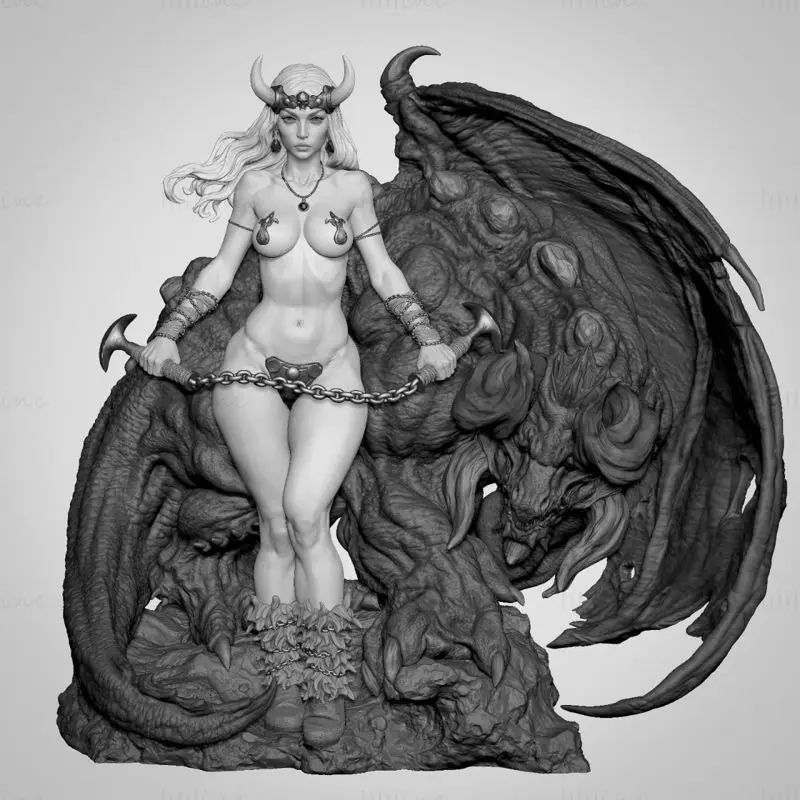 Demon Queen 3D Print Model STL