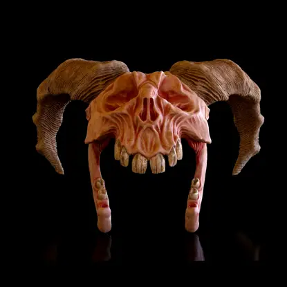 Čelada v slogu demonske lobanje 3D model STL