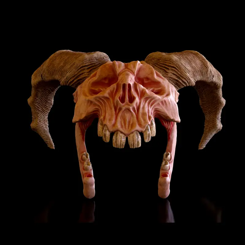 3D модель шлема в стиле черепа демона STL