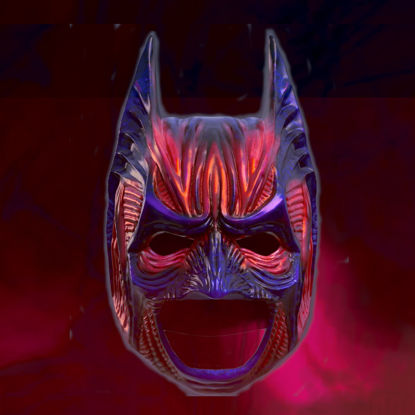 Máscara de casco de batman estilo demonio Modelo de impresión en 3d de Halloween