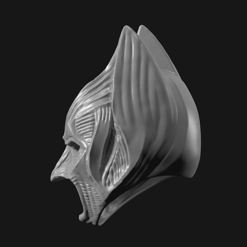 Demon style batman helmet mask Halloween 3d print model