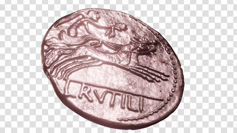 Denarius Rutilia coin 3d print model
