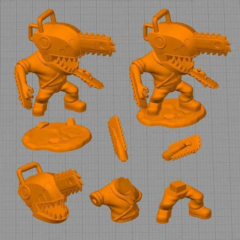 デンジ ちび チェーンソーマン 3D モデル STL 印刷準備完了