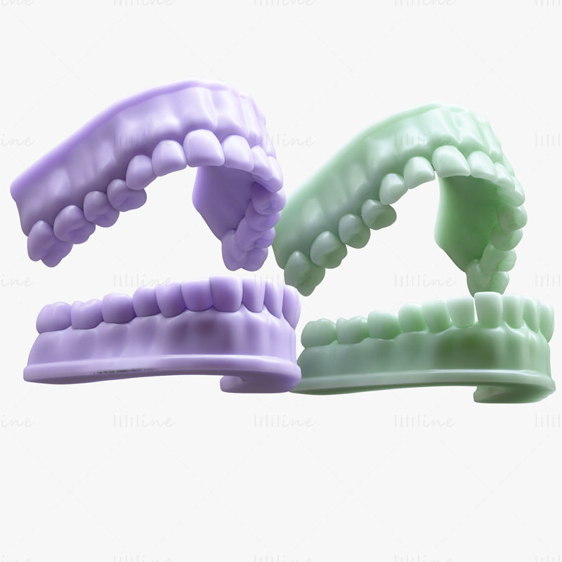 أطقم الأسنان نموذج 3D