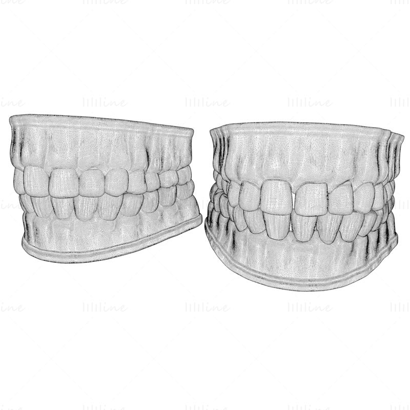 3D model formy na zubní protézy