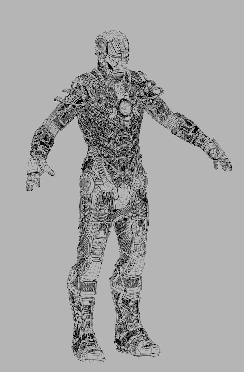 Detailed Iron man MK 41 3d model