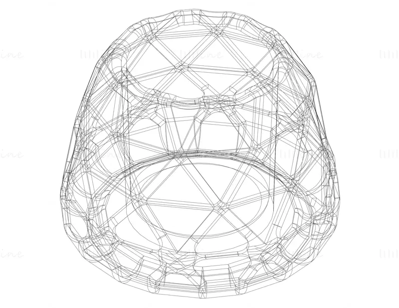 Modelo de impressão 3D de suporte leve de diamante
