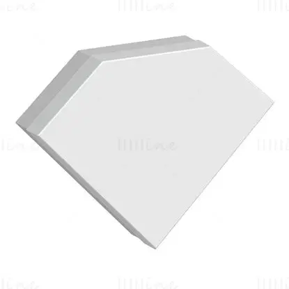 Diamond Shape Packaging dieline vector