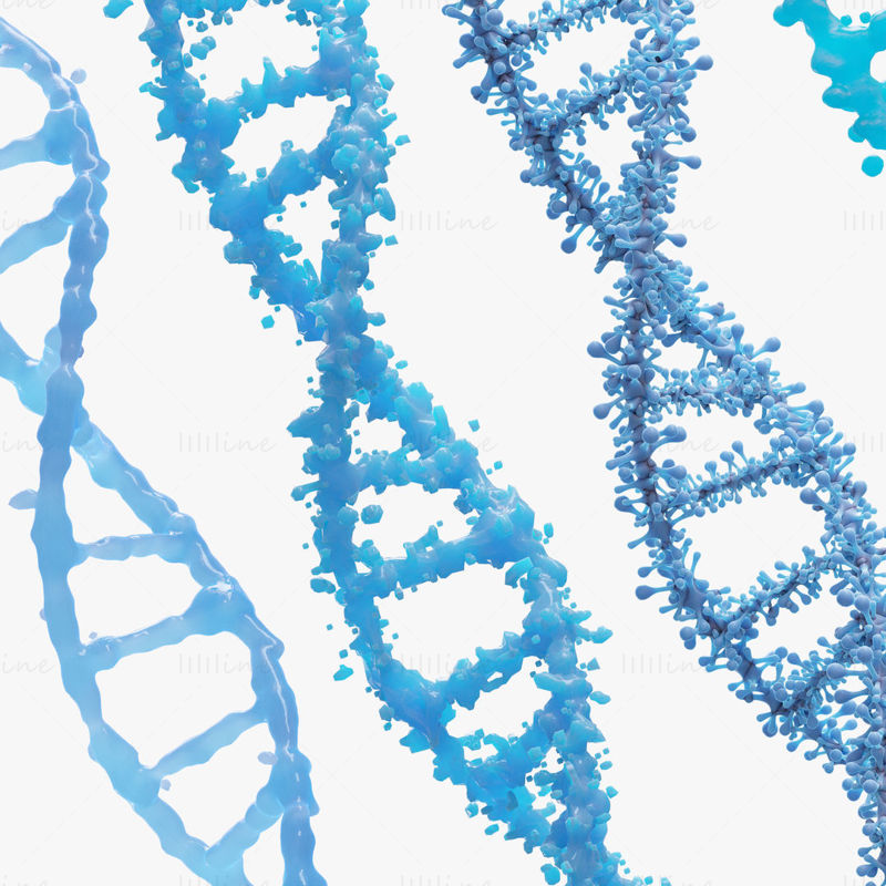 DNA genetisk molekyl 3D-modell