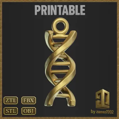 3D-natisnjen model obeska DNA Helix