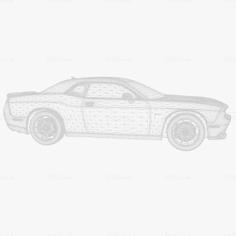 Dodge Challenger GT AWD 2017 Car 3D Model