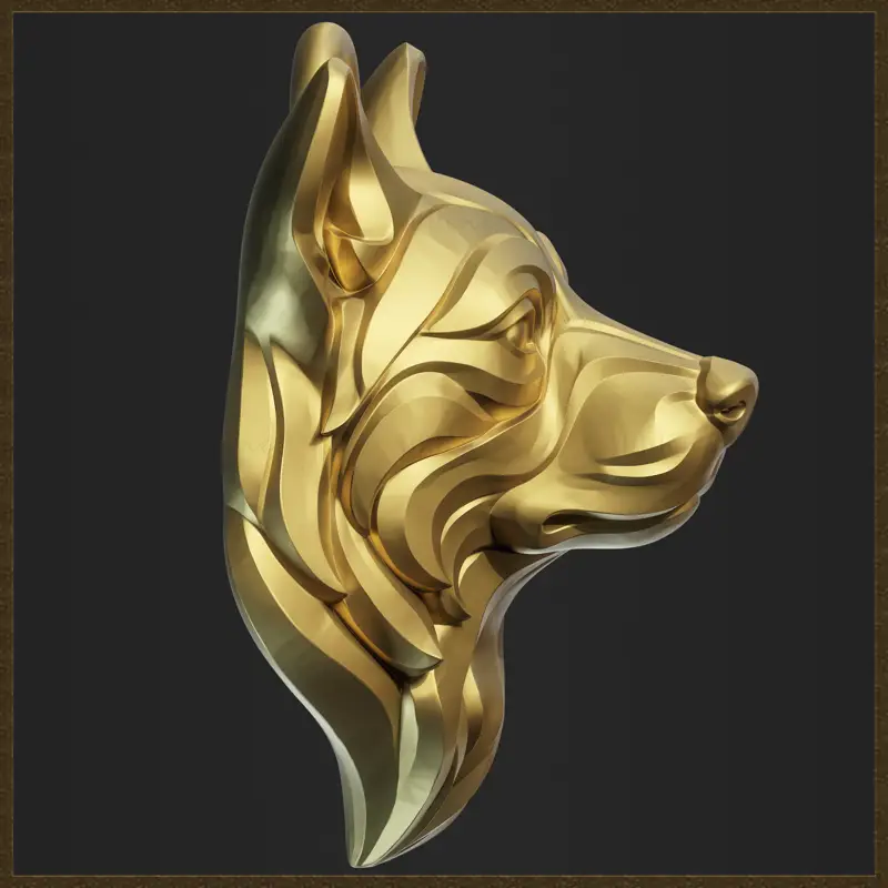 مدل چاپ سه بعدی طرح آویز سر سگ