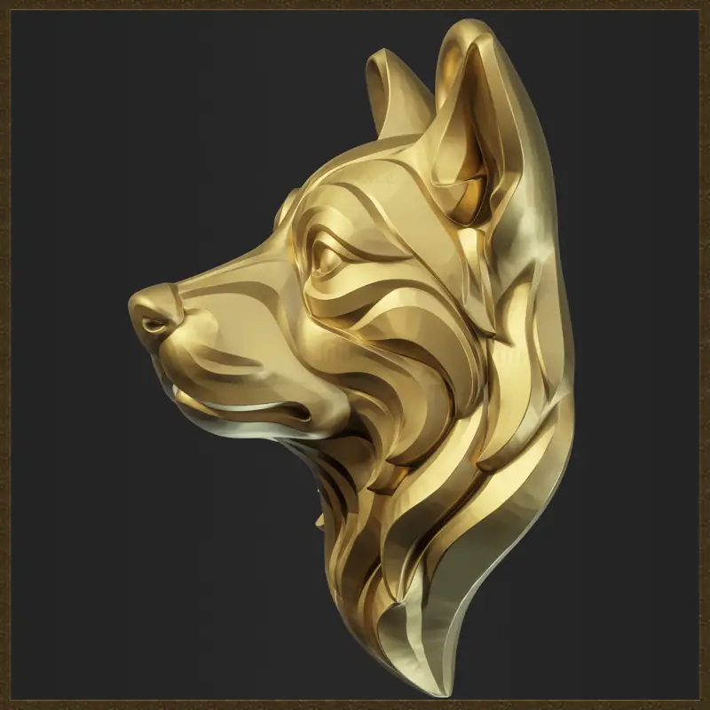 مدل چاپ سه بعدی طرح آویز سر سگ