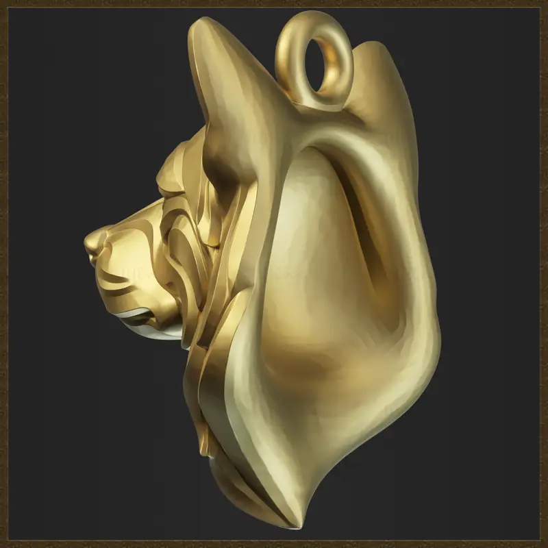مدل چاپ سه بعدی طرح آویز سر سگ