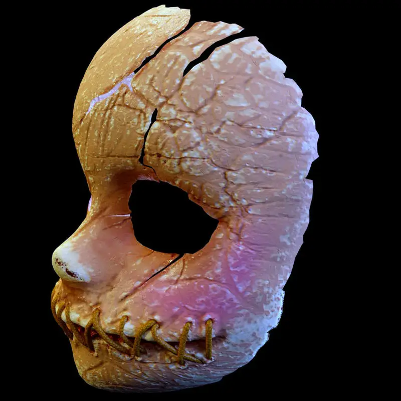 DOLL MASK BROKEN  HORROR 3D PRINT MODEL STL