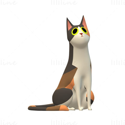 Domestic Shorthair Cat 3D-Modell zum Drucken bereit