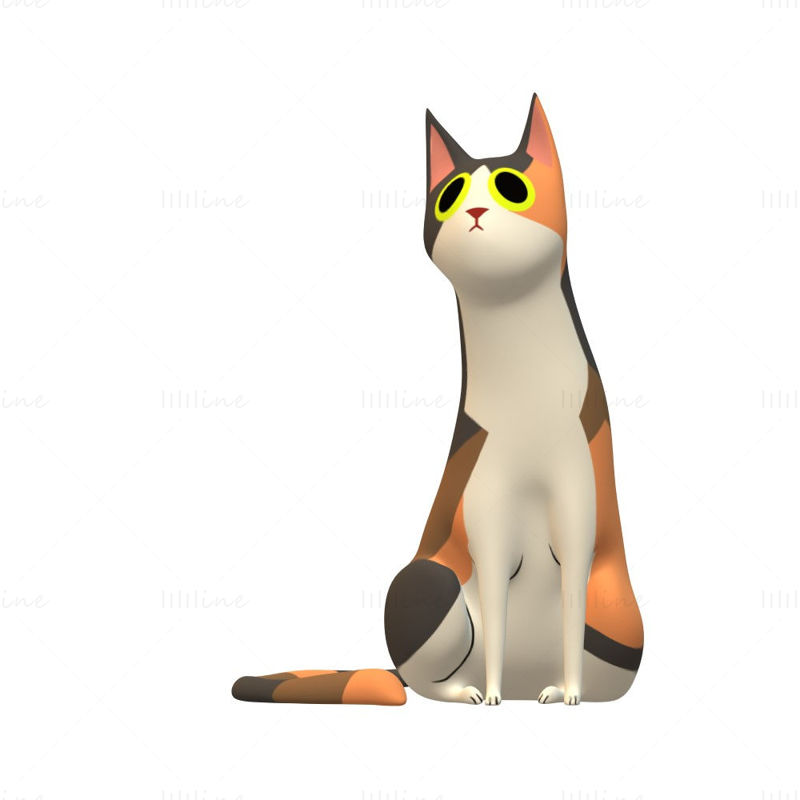 Yerli Kısa Tüylü Kedi 3D Modeli Yazdırmaya Hazır