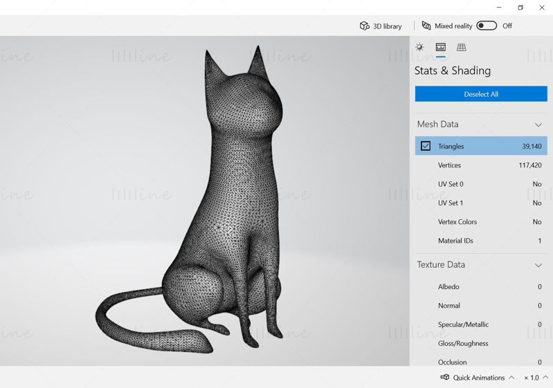 Yerli Kısa Tüylü Kedi 3D Modeli Yazdırmaya Hazır