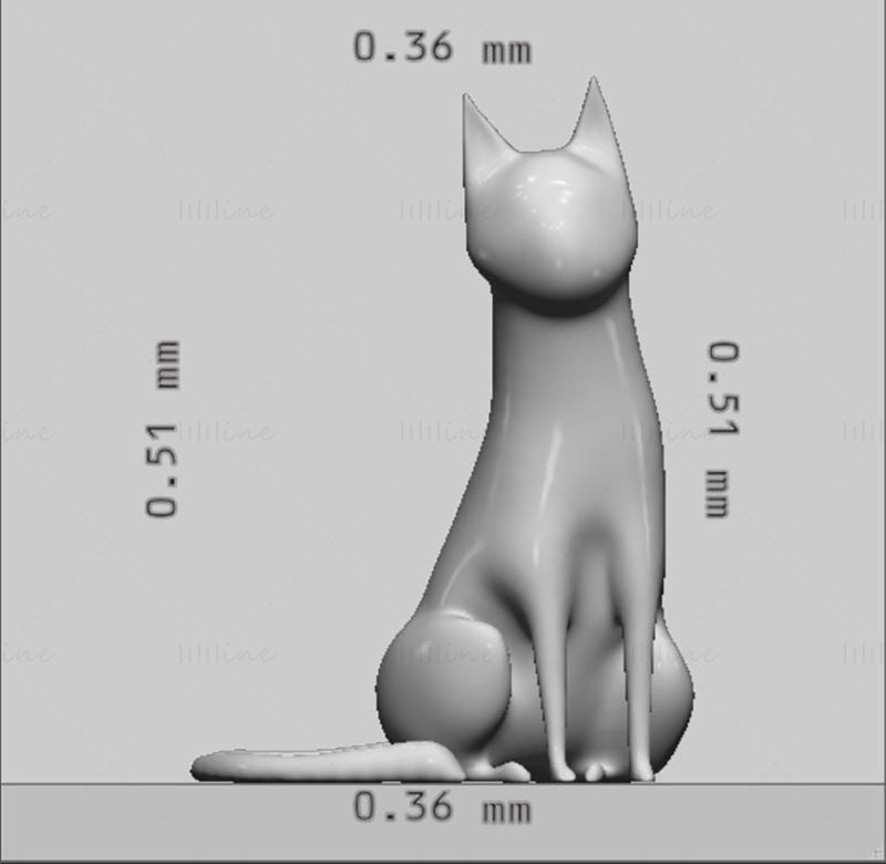 Domestic Shorthair Cat 3D Model Ready to Print