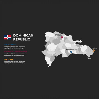 Infografiken der Dominikanischen Republik, bearbeitbare PPT- und Keynote-Karte