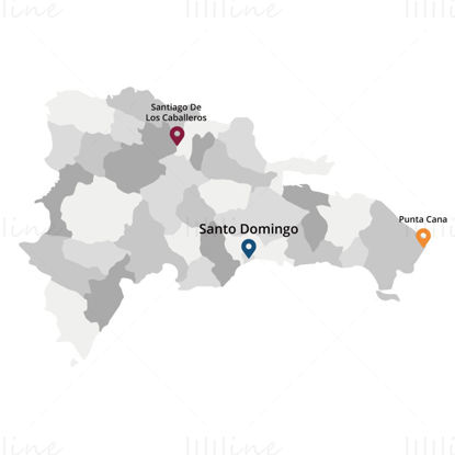 Dominican Republic map vector