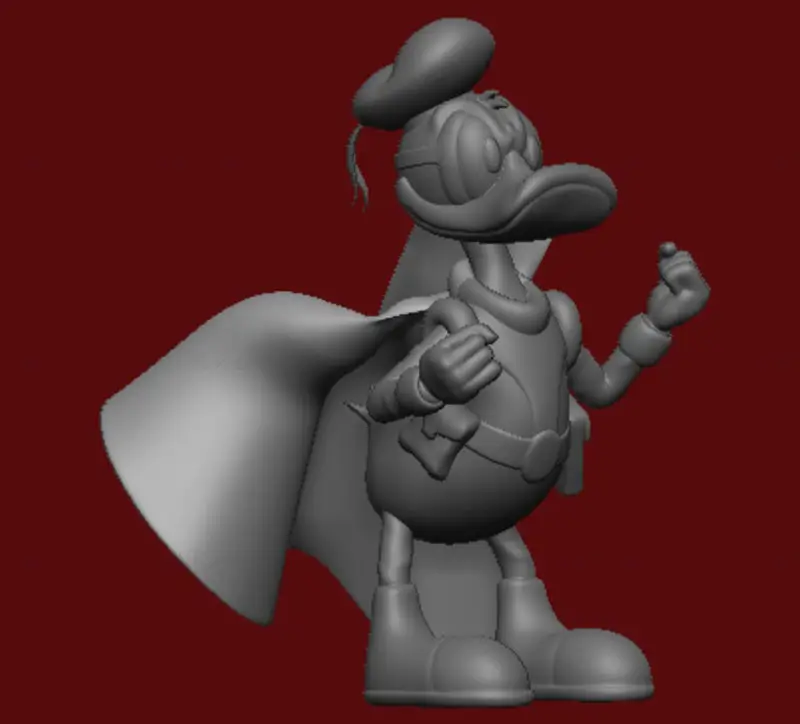 Donald Duck, Paperinik (SuperPato) 3D Printing model STL