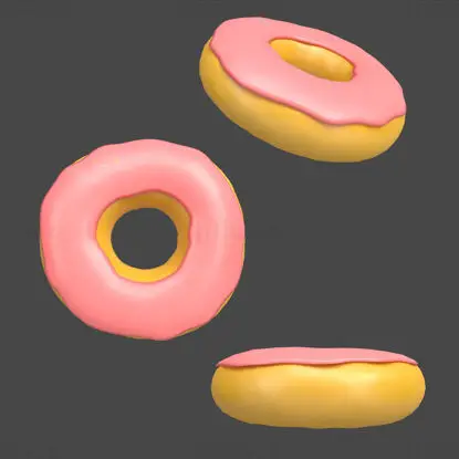 Donut 3d simgesi PNG