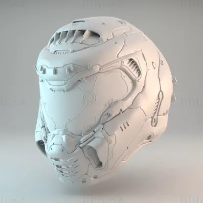 毁灭战士头盔 3D 打印模型 STL