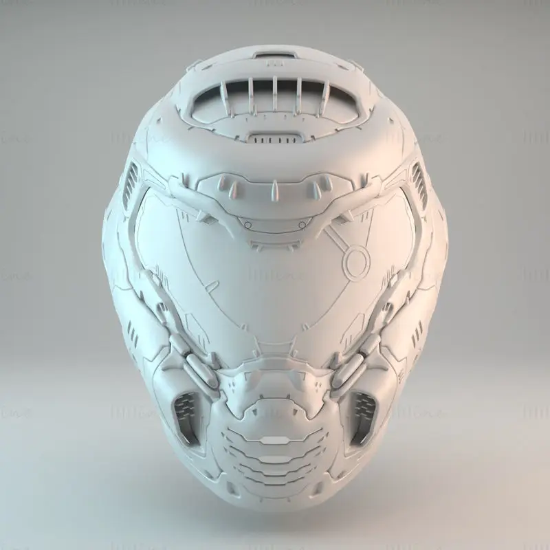 Model čelade Doom Slayer 3D tiskanje STL