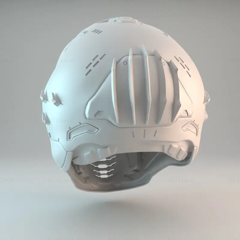 Doom Slayer Helmet 3D Printing Model STL