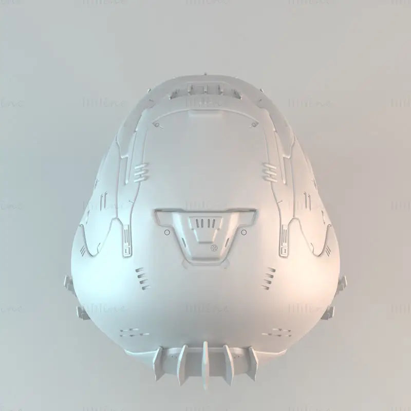 Doom Slayer-hjelm 3D-utskriftsmodell STL