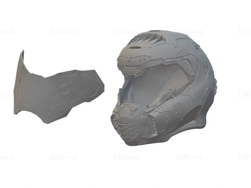 Doom Slayer sisak 3D nyomtatási modell STL