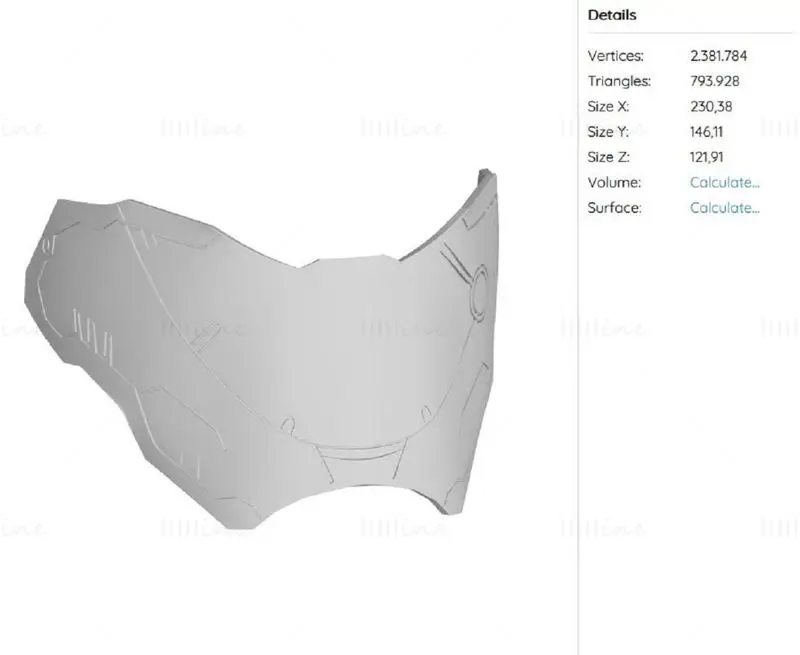 Модель шлема убийцы судьбы STL для 3D-печати