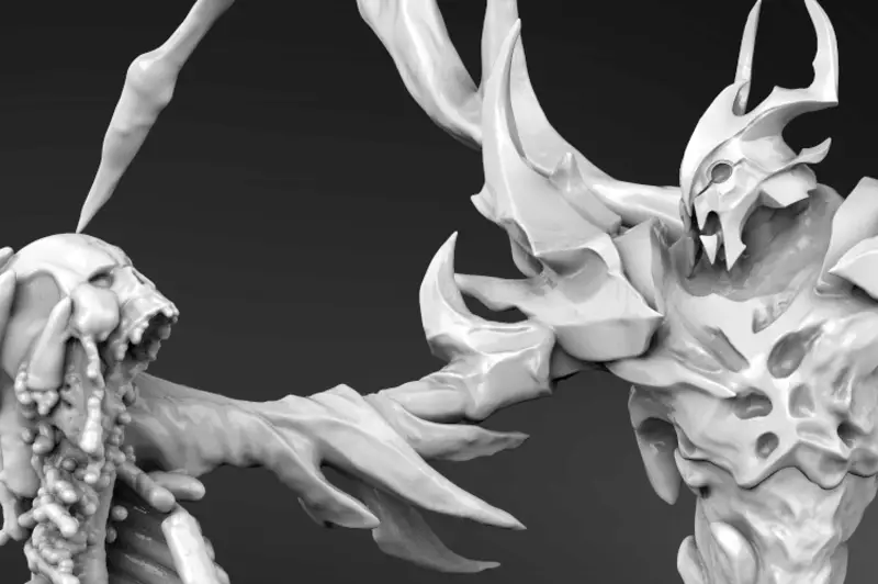 DotA2 Shadow Fiend Figuries 3D Print Model STL fájl