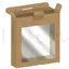 Double transparent plastic packaging box die cutting line vector