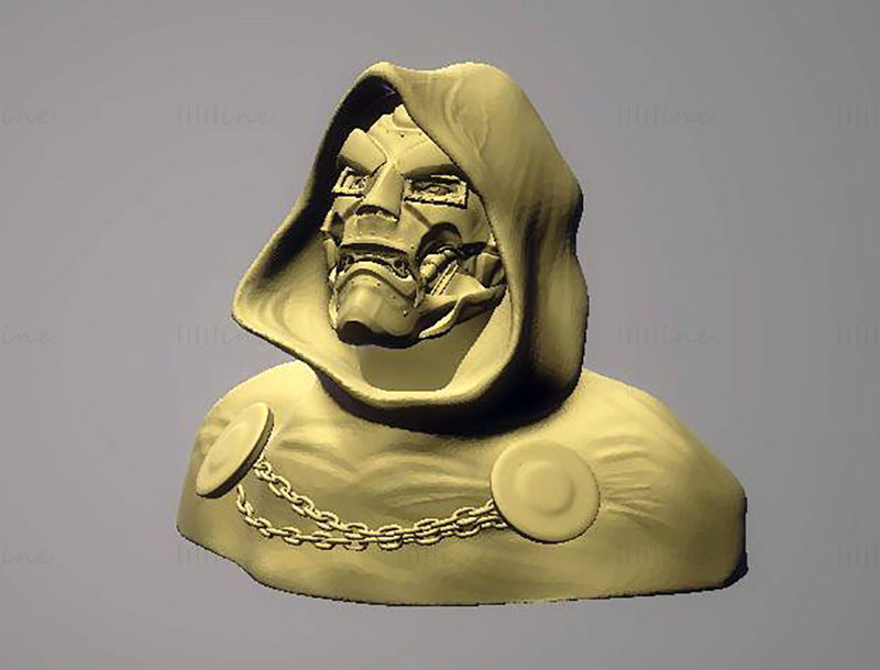 Dr Doom Bust 3D Model Ready to Print STL