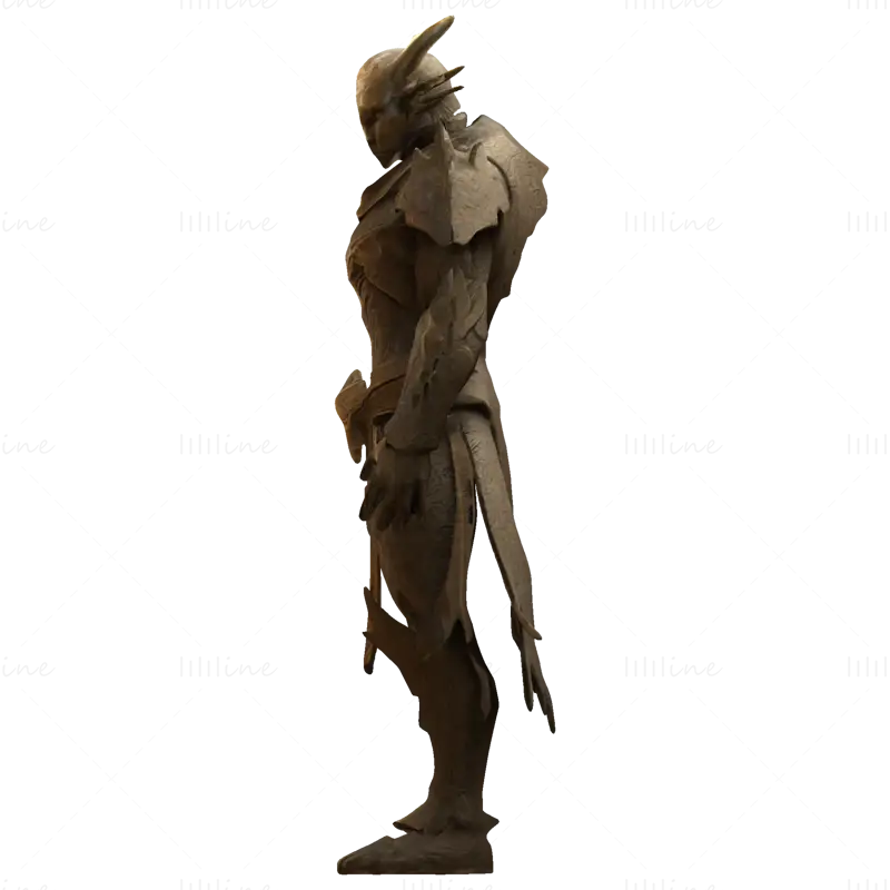 3D tiskový model bitevní zbroje Draconic Knight