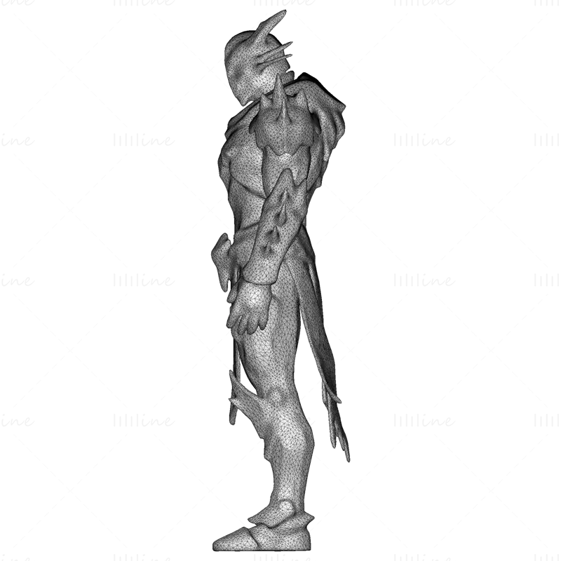 3D tiskový model bitevní zbroje Draconic Knight